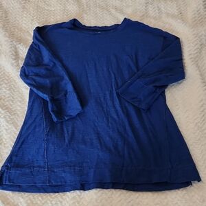 WESTBOUND blue 3/4 Sleeve Tshirt Women's M